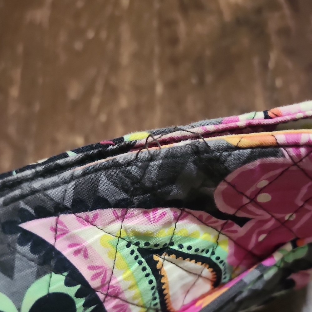 Vera Bradley Pink and Orange Crossbody Bag with Quilted Design - Picture 4 of 6